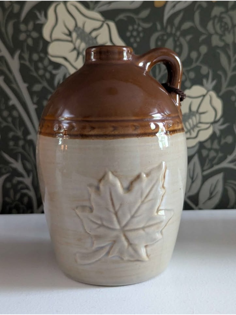 Beauceware Canadian Pottery Maple Syrup Pitcher - 5.5" Tall